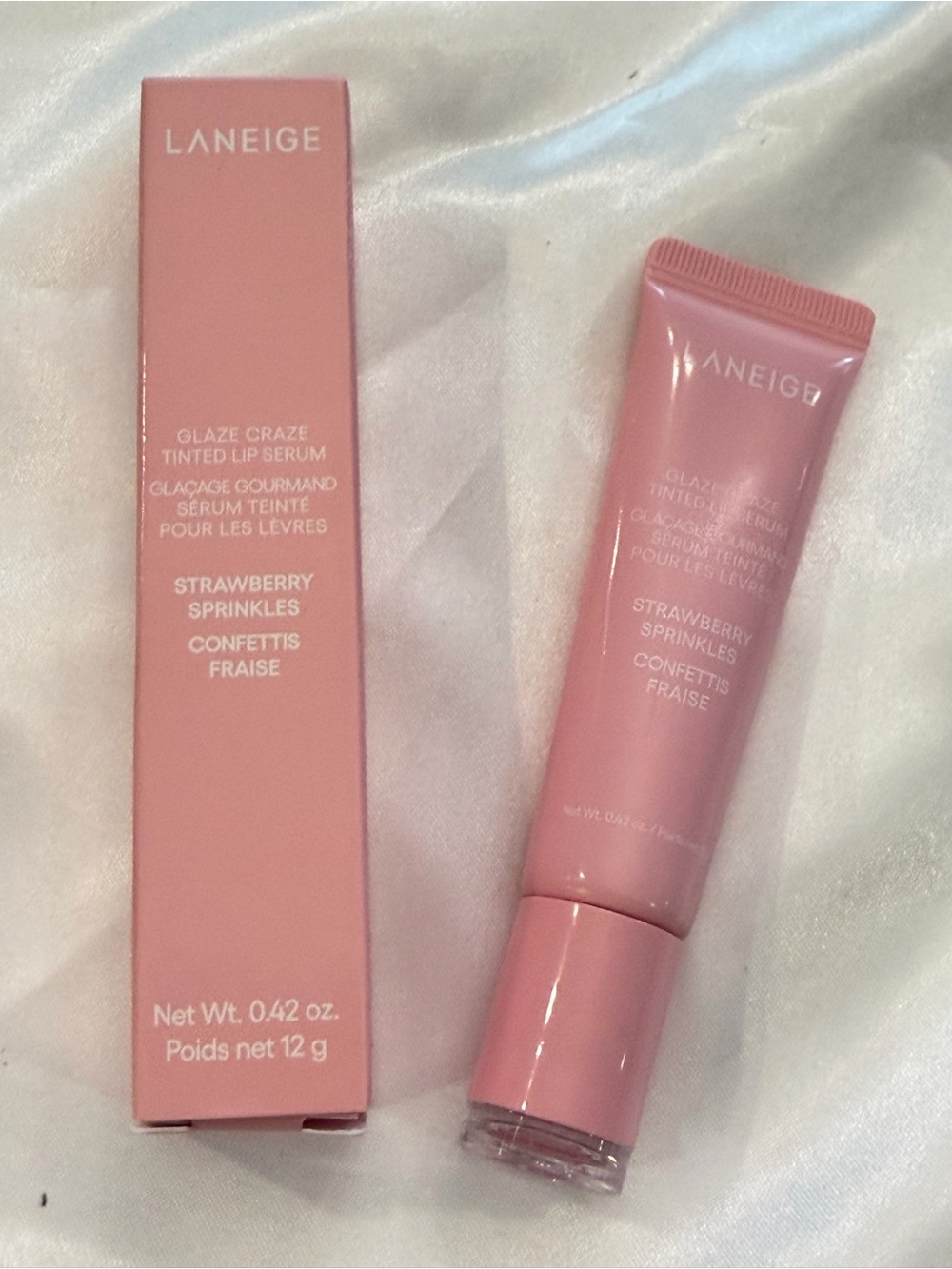 LANEIGE Glaze Craze Tinted Lip Serum Strawberry Spinkles 0.42 oz New